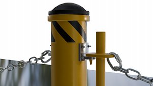 Dock Chain Bollard Barricade model