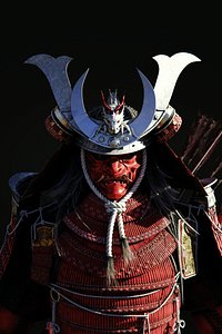 3D samurai armor bundles model