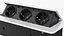 Damped Outlet Socket Three Plug Grey