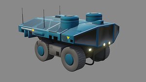 3D Sci-Fi Rover - Low Poly - Game Ready - PBR model