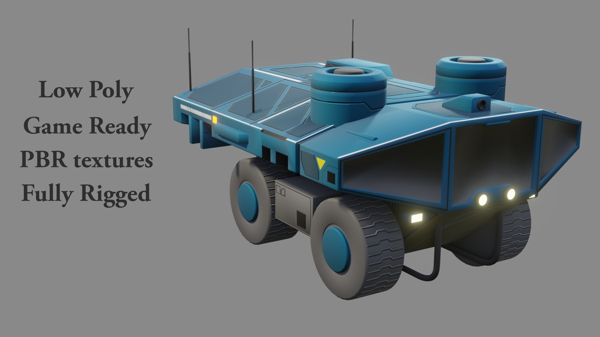 3D Sci-Fi Rover - Low Poly - Game Ready - PBR Model - TurboSquid 1807154