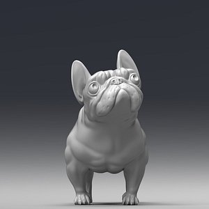 french bulldog print 3D model