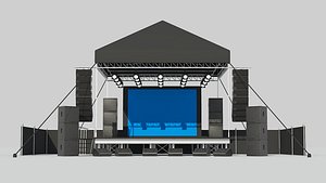 Modern Concert Stage 3 3D model