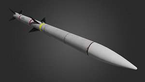 3D model AIM-120B AMRAAM