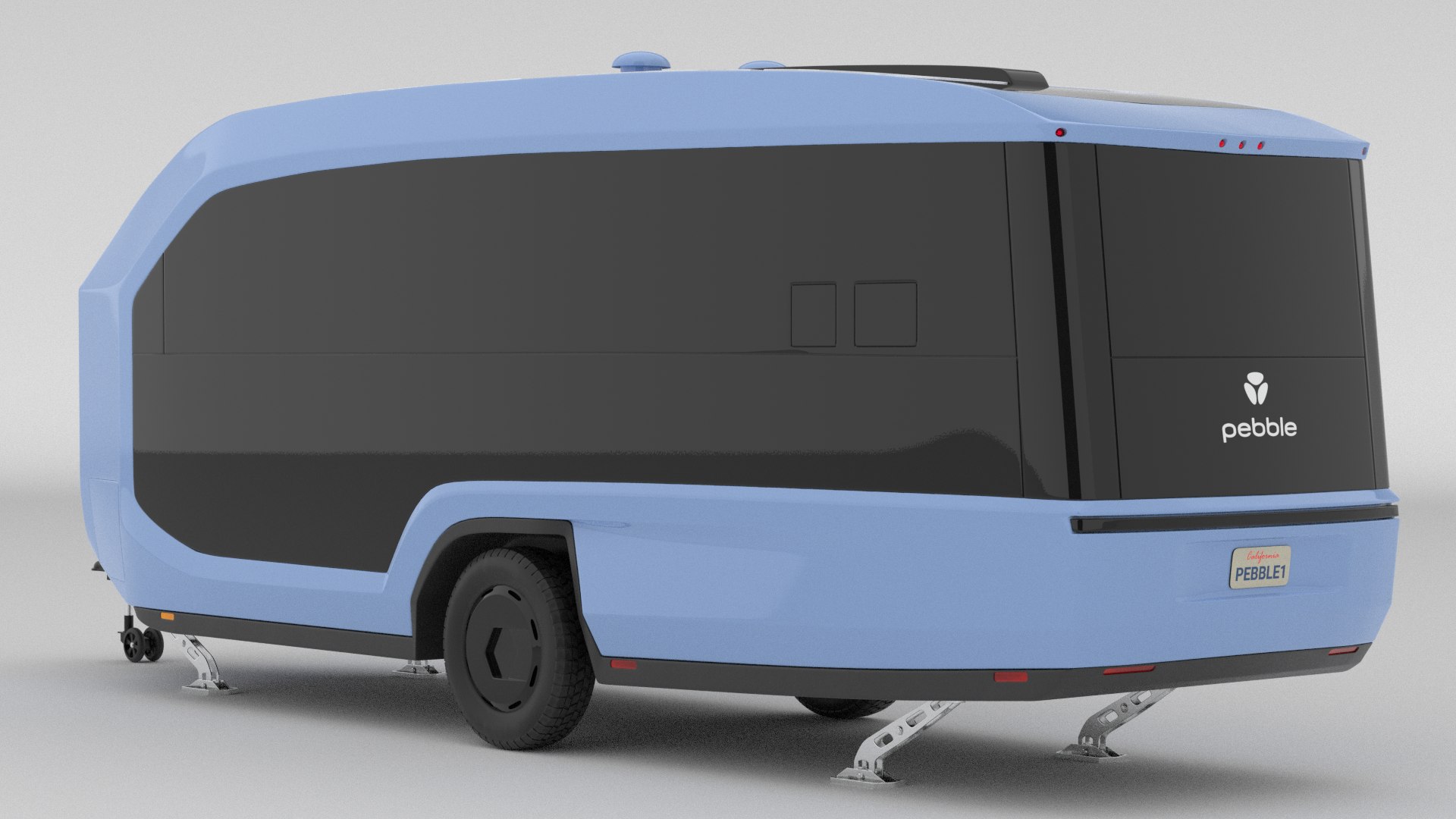 3D Pebble Flow Electric Travel Trailer Blue - TurboSquid 2202221