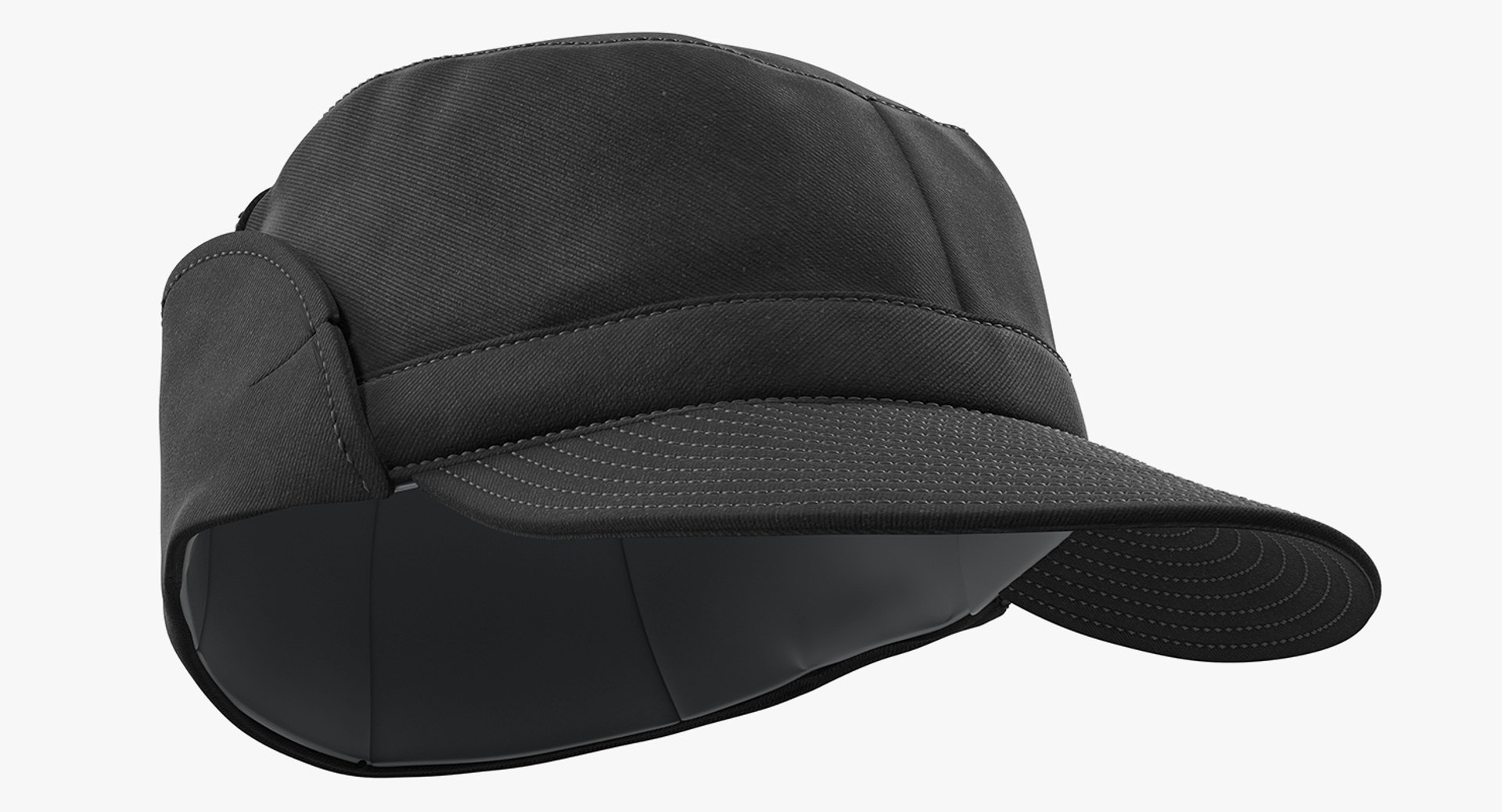 3D black field hat model - TurboSquid 1380879