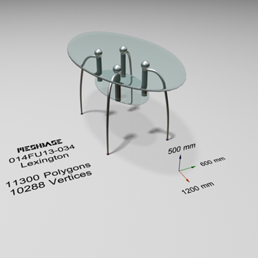 3d Model Table Glass