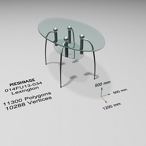 3d model table glass -
