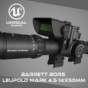 3D Barrett BORS with Scope Leupold Mark 4-14x50mm