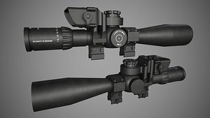 3D Barrett BORS with Scope Leupold Mark 4-14x50mm