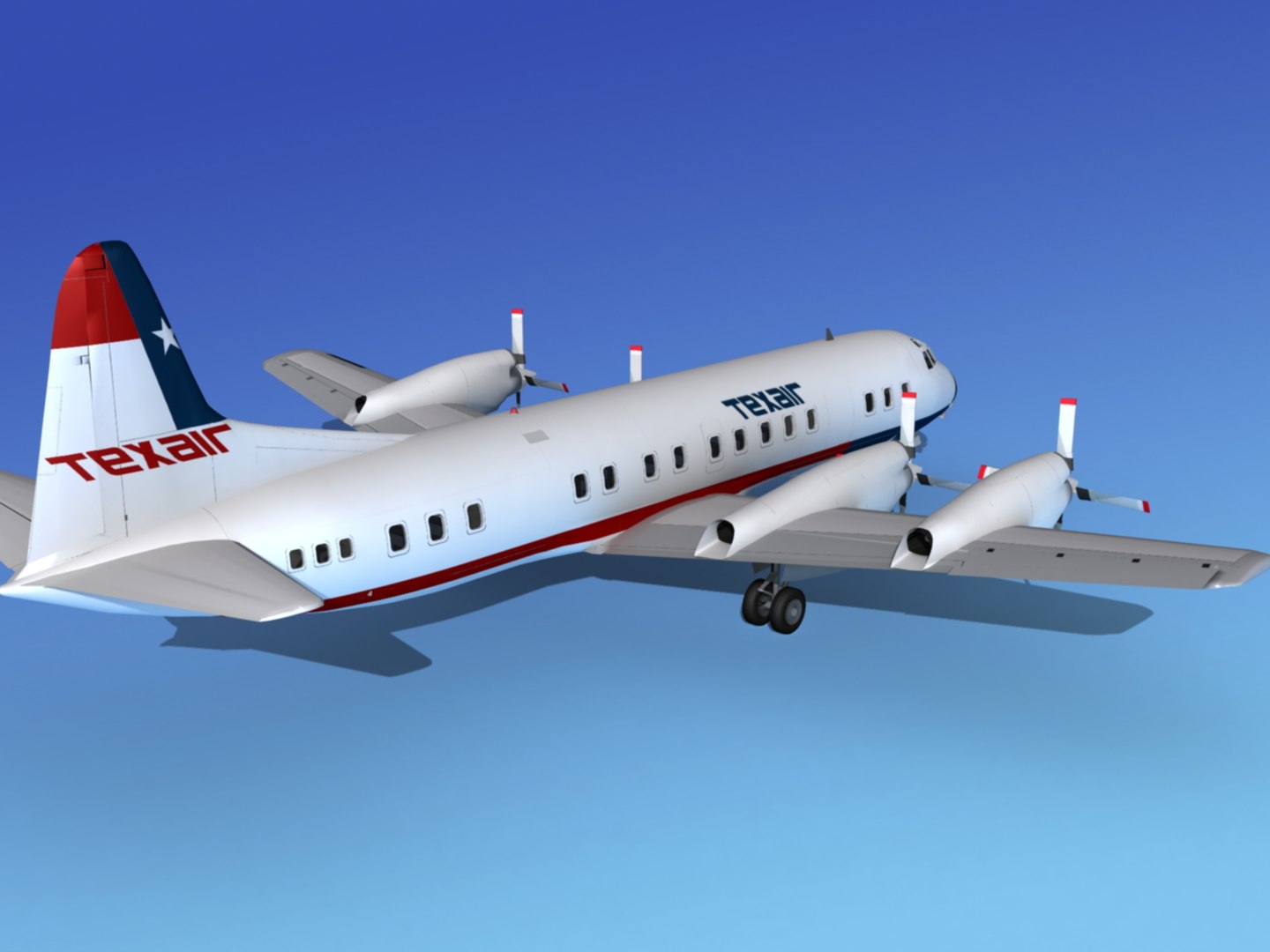 propellers electra lockheed 3d model