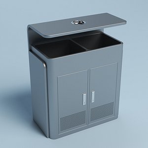 3D trashcan trash model