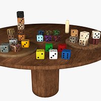 Ultimate PBR Dice  Game Props Bundle 28 Materials 5 Models 3D Game Ready