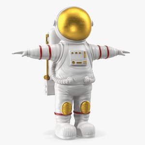 Astronaut Toy Character White Rigged 3D model