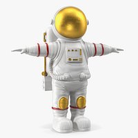 Astronaut Toy Character White Rigged