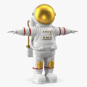 Astronaut Toy Character White Rigged