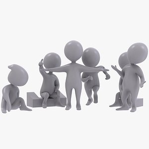 3D generic toon character rigged model