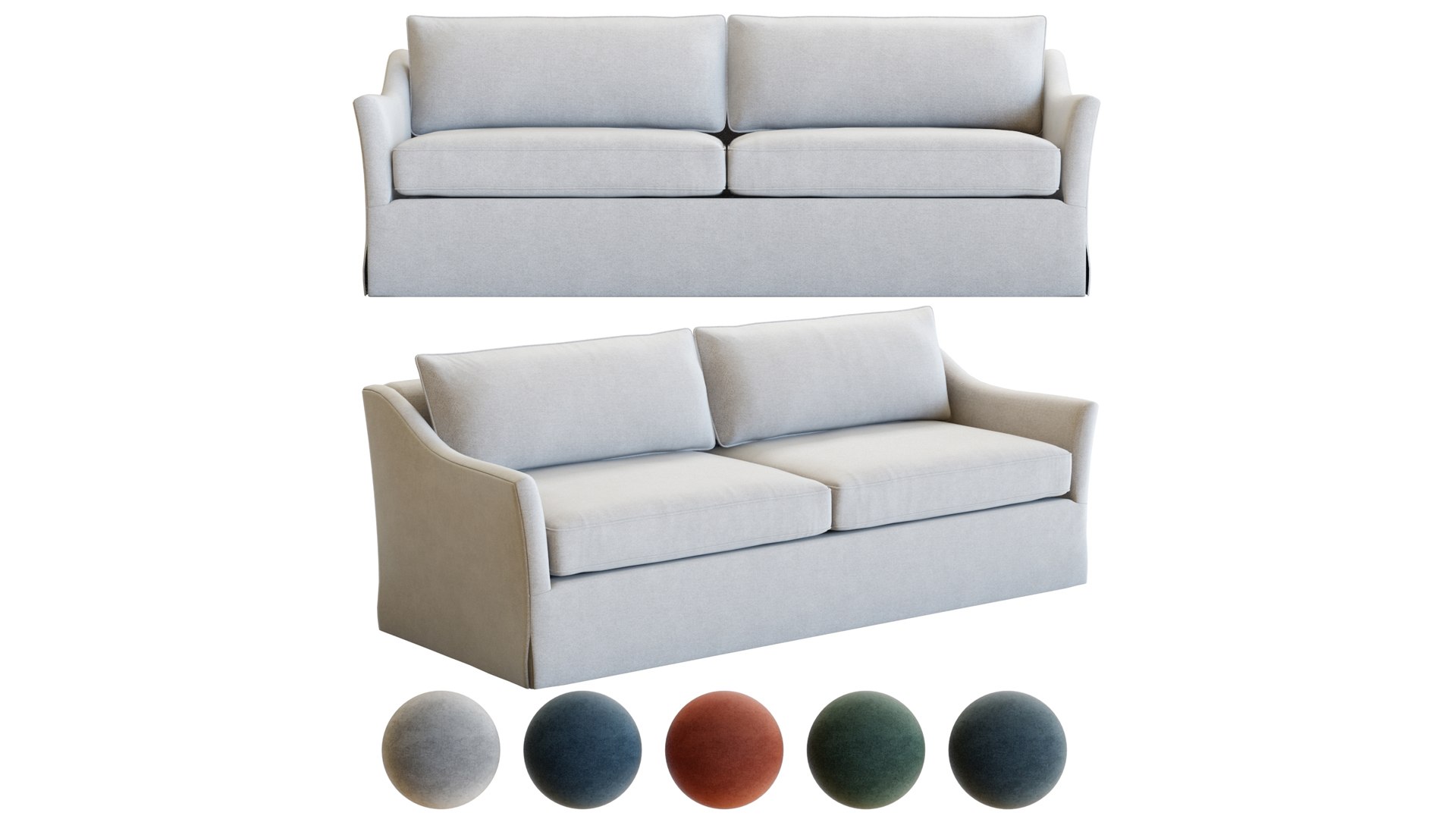 Crate and shop barrel slipcovered sofa