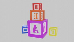 3D model Wooden Block
