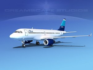 3d model scale airbus a319 jet