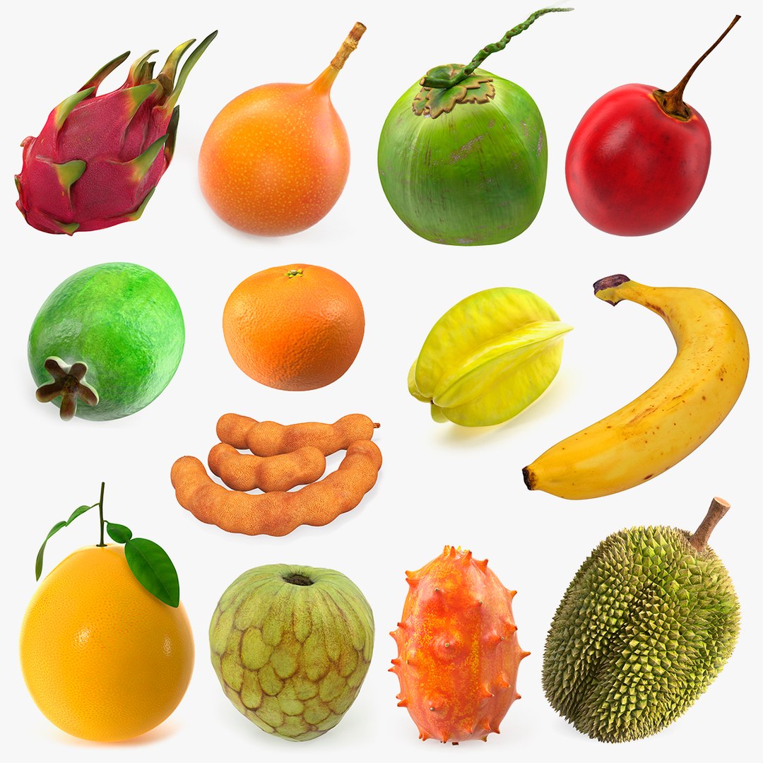 Exotic Fruits Collection 7 3D model preview