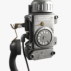 3D Old retro payphone model