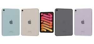 Apple iPad Mini 2024 All Colors Low Poly