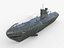 Modello 3D low-poly del sottomarino tedesco della Seconda Guerra Mondiale U299 Tipo VIIC 41.