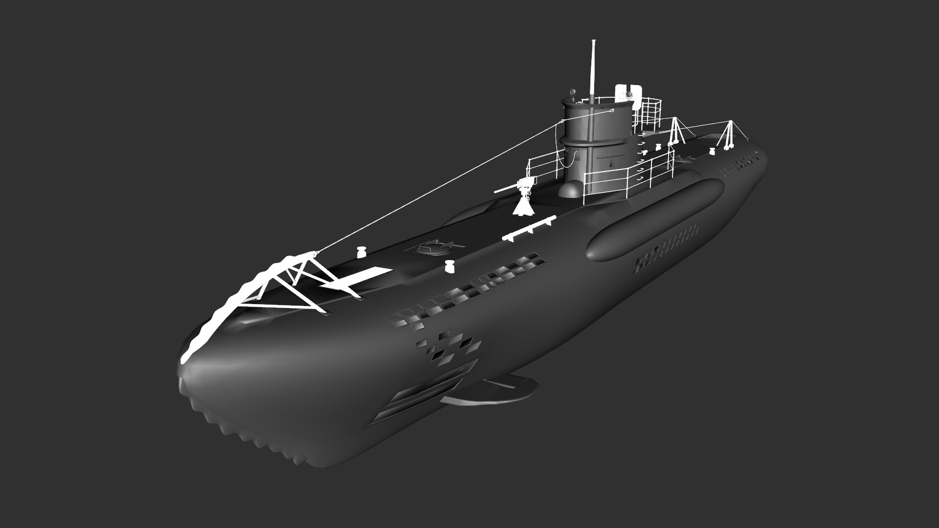 3D model WW2 German Submarine - U299 Type VIIC 41 U-boat low-poly 3d model https://p.turbosquid.com/ts-thumb/7I/Zrjtfy/WF/wi/png/1784560023/1920x1080/fit_q87/b26930cd5044190c627e5ff091672809e4b01818/wi.jpg