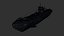 Modello 3D low-poly del sottomarino tedesco della Seconda Guerra Mondiale U299 Tipo VIIC 41.