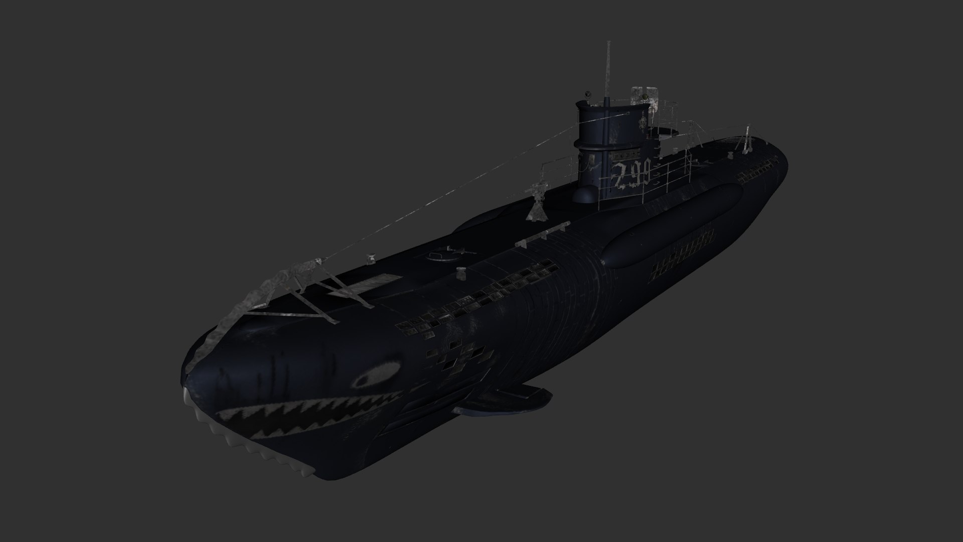 3D model WW2 German Submarine - U299 Type VIIC 41 U-boat low-poly 3d model https://p.turbosquid.com/ts-thumb/7I/Zrjtfy/wU/u/png/1784560021/1920x1080/fit_q87/7bb382ed541d78f6eb13fe5e7f2d756673d00863/u.jpg