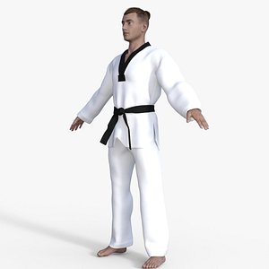 3D Realistic Karate Man model
