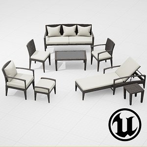 3d model dedon panama set ue4