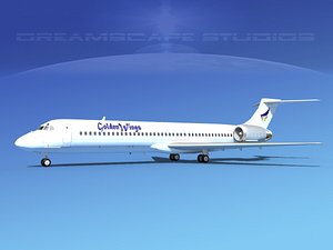 md-87 md-80s jet 3d model