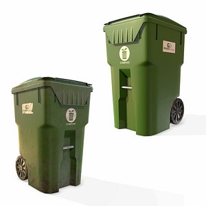 plastic trash bin garbage 3D