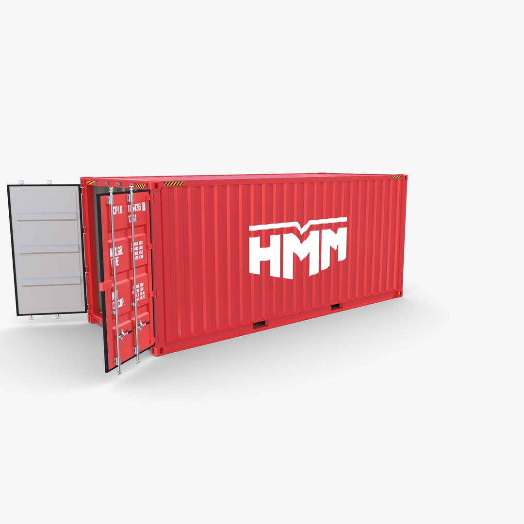 20ft Shipping Container HMM V2 3D Model - TurboSquid 1772658