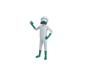 Character121 Rigged Man In Hazmat Suit