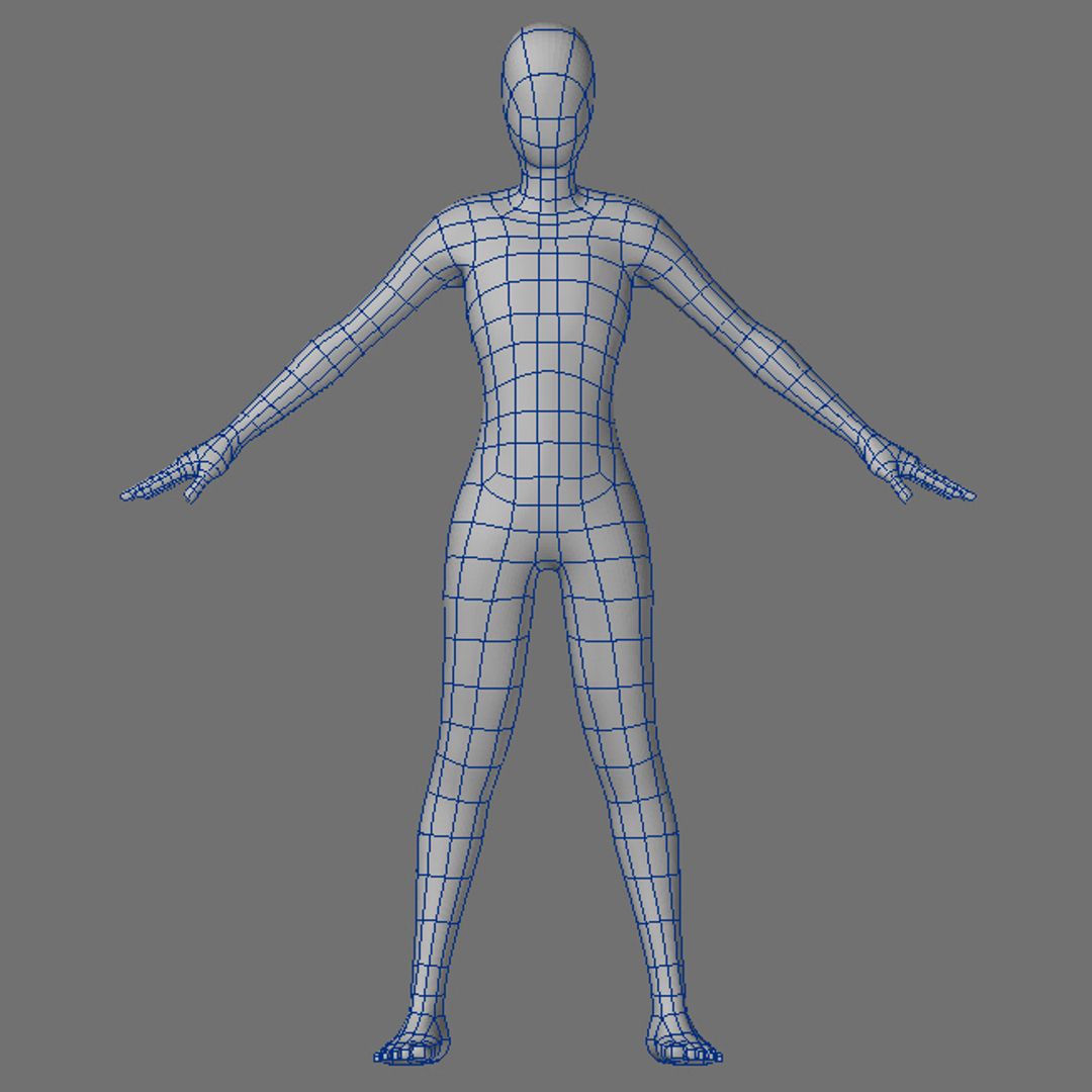 Blender 3d модель человека