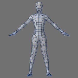 Low Poly Base Mesh-Female