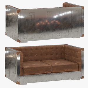 3D Sofa Boxy Aviator Aluminum