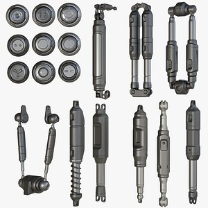 Pistons and Caps Hard-surface KIT model
