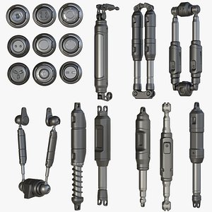 Pistons and Caps Hard-surface KIT model