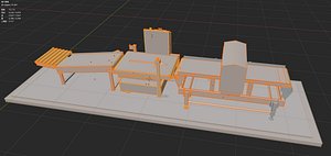 3D Conveyor Line with Scanner - Digital Twin