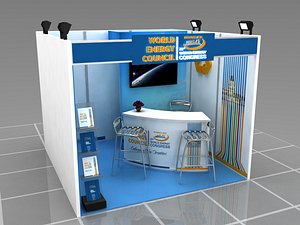 modular fair stand 3D model