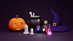 3D model Halloween set