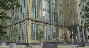 Tall Building with Entrance Area