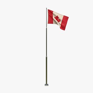 Animated  Canada Flag 3D model