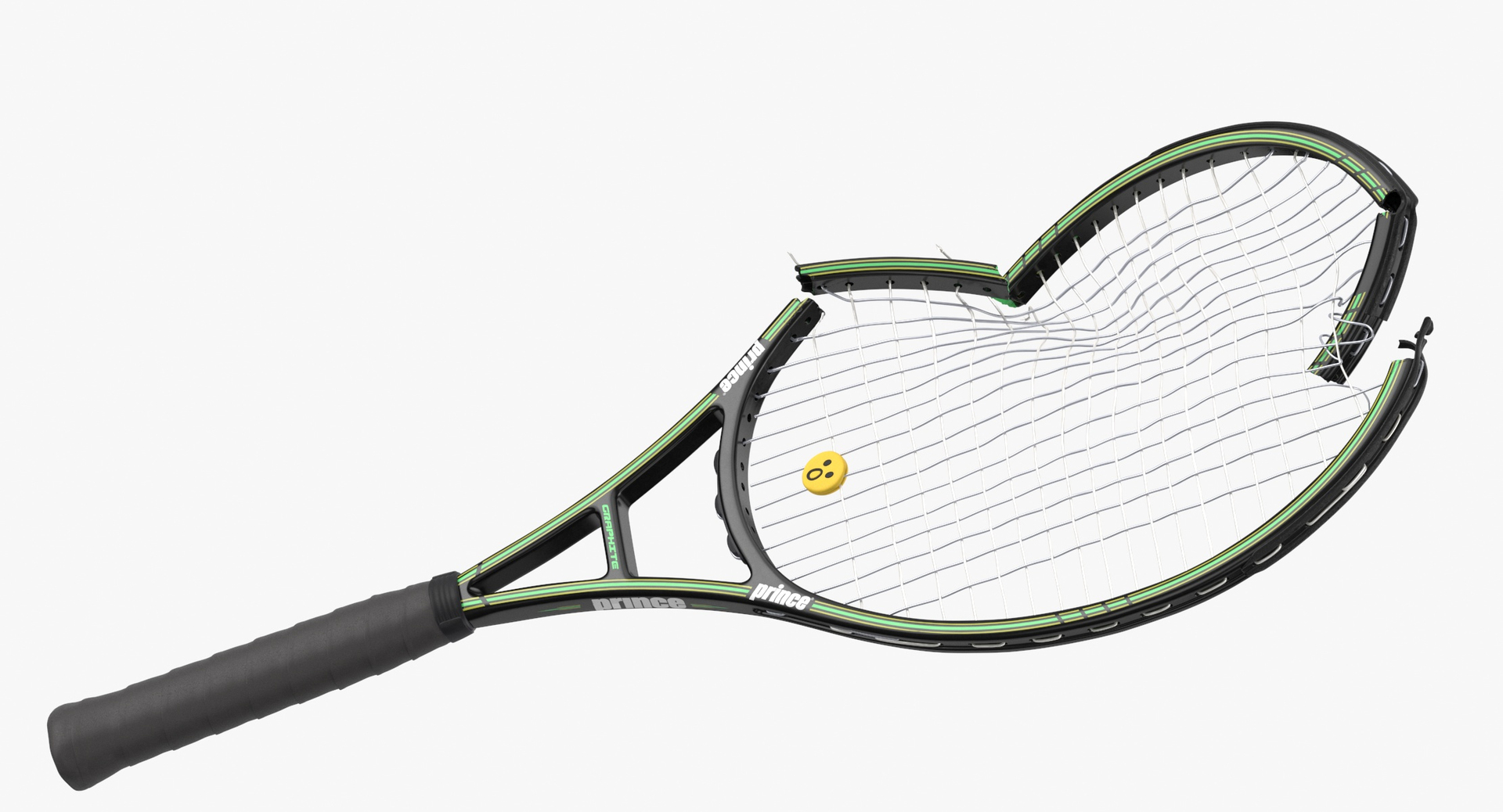 3D Model Tennis Racket Broken TurboSquid 1562458