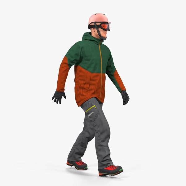 3D snowboarder winter sports gear