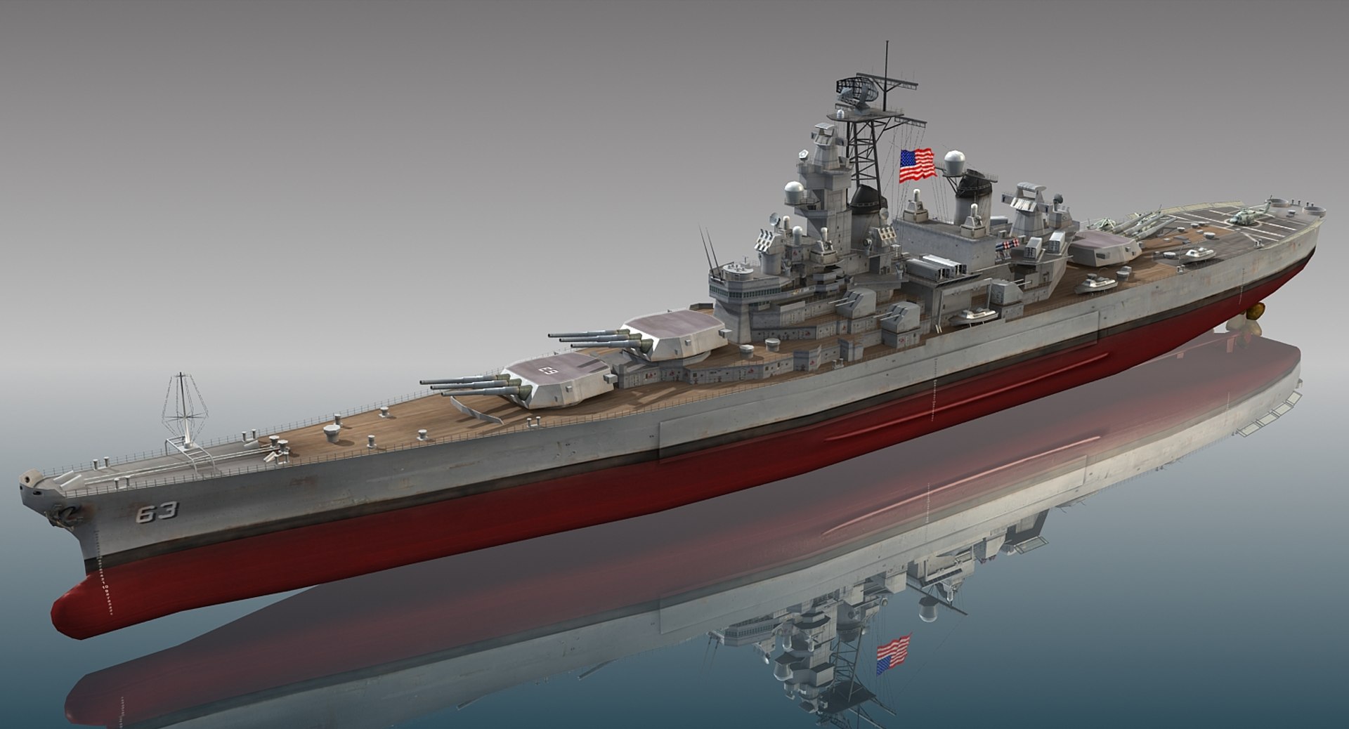 3D uss missouri bb-63 - TurboSquid 1316647